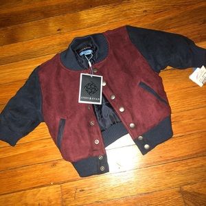 Andy & Evan suede varsity jacket, boys, 3-6 mon